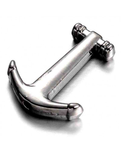 Anclas. Aleación de cobre. Color gun metal. 17x14x3 mm. 1.5 mm perforación. 3 unidades.