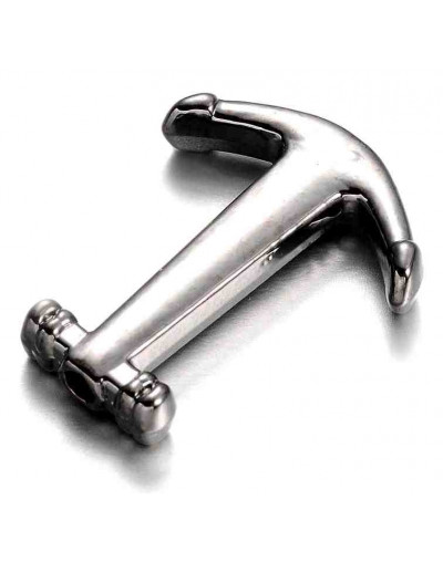 Anclas. Aleación de cobre. Color gun metal. 17x14x3 mm. 1.5 mm perforación. 3 unidades.