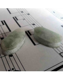 Jade Guatemala. Piedra Ranurada. Par para aretes.