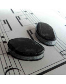 Jade Guatemala. Piedra Ranurada. Par para aretes.