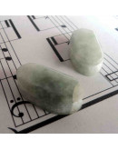 Jade Guatemala. Piedra Ranurada. Par para aretes.
