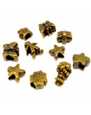 European Beads Varios Aleación de cobre Color bronce antiguo 8-16x8-14 mm 5 mm perforación 10 uds