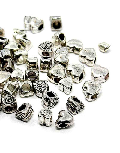 European Beads. Corazón. Aleación cobre. Color bronce antiguo 10~11x8~11 mm. 10 uds.