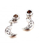 European beads Lunas Alloy Color plata antigua 31 mm 5 mm perforación 4 unidades