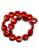 Jásper rojo. Moneda. 20 milímetros diámetro. 7 mm grosor. 2 mm perforación. 1unidad. Jásper rojo. Moneda. 20 milímetros diámetro. 7 mm grosor. 2 mm perforación. 1unidad.