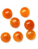 Aventurina naranja. Moneda. 20 milímetros diámetro. 7 mm grosor. 2 mm perforación. 1 unidad. Aventurina naranja. Moneda. 20 milímetros diámetro. 7 mm grosor. 2 mm perforación. 1 unidad.