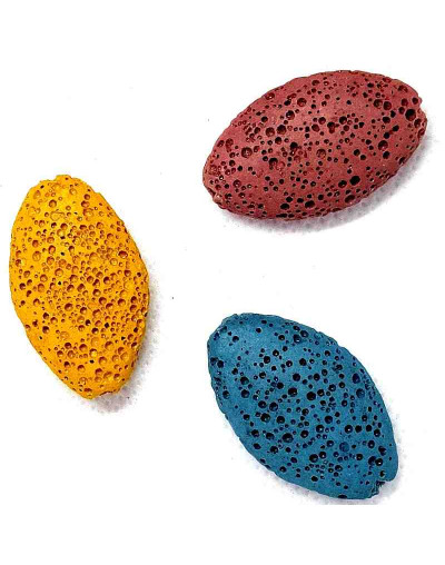 Lava 30x18 milímetros Color: amarillo, rojo vino y celeste 2 unidades