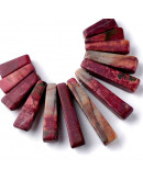 Jásper Picasso. Set de 13 piezas. De 11 a 30 milímetros. 1 mm perforación. 1 set. Jásper Picasso. Set de 13 piezas. De 11 a 30 milímetros. 1 mm perforación. 1 set.