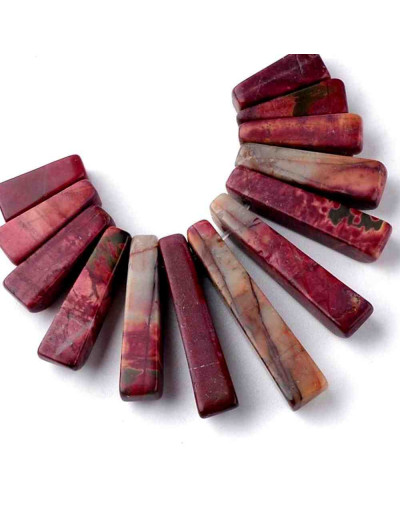 Jásper Picasso. Set de 13 piezas. De 11 a 30 milímetros. 1 mm perforación. 1 set.