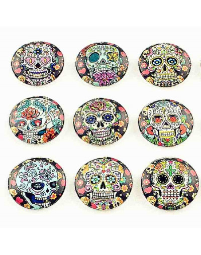 Glass Calaveras 25 milímetros 2 unidades Glass Calaveras 25 milímetros 2 unidades