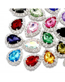 Acrílico facetedo Cristal, 25x19 milímetros