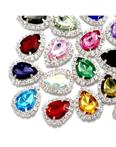 Acrílico facetedo Cristal, 25x19 milímetros