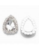 Acrílico facetedo Cristal, 25x19 milímetros