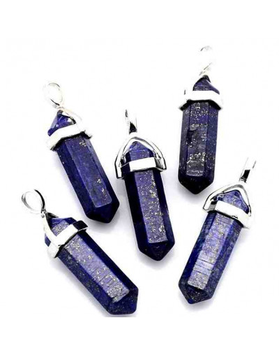 Lapislazuli. con engarce de aleación de cobre. 35 milímetros. 3x5 mm engarce. 1 unidad Lapislazuli. con engarce de aleación de cobre. 35 milímetros. 3x5 mm engarce. 1 unidad