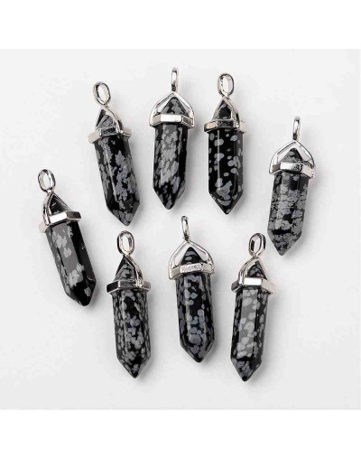 Obsidiana nevada. con engarce de aleación de cobre. 35 milímetros. 3x5 mm engarce. 1 unidad Obsidiana nevada. con engarce de aleación de cobre. 35 milímetros. 3x5 mm engarce. 1 unidad