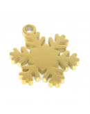 Copo de nieve. Acero inoxidable. Color dorado. 15 milímetros. 1 unidad Copo de nieve. Acero inoxidable. Color dorado. 15 milímetros. 1 unidad