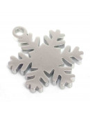 Copo de nieve. Acero inoxidable. Color plateado. 15 milímetros. 1 unidad Copo de nieve. Acero inoxidable. Color plateado. 15 milímetros. 1 unidad