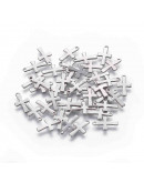 Cruces. Acero inoxidable.Color plateado.12x7x1 milímetros. 5 uds Cruces. Acero inoxidable.Color plateado.12x7x1 milímetros. 5 uds