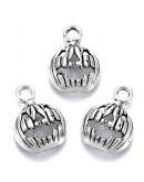 Calabaza Halloween. Aleación de cobre. Color plata antigua. 16x12x5 mm. 2mm agujero. 10 uds Calabaza Halloween. Aleación de cobre. Color plata antigua. 16x12x5 mm. 2mm agujero. 10 uds
