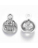Calabaza Halloween. Aleación de cobre. Color plata antigua. 16x12x5 mm. 2mm agujero. 10 uds Calabaza Halloween. Aleación de cobre. Color plata antigua. 16x12x5 mm. 2mm agujero. 10 uds