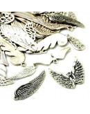 Alas. Aleación de cobre. Color plateado. De 16 a 25 milímetros. 5 unidades