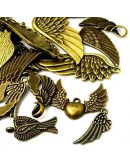 Alas. Aleación de cobre. Color bronce antig. De 10 a 40 milímetros. 5 unidades