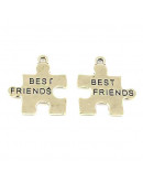 Puzzle - Best Friends. Aleación de cobre. Plateado antiguo. 27x24x1,5 mm 1,8 mm perforación. 5 uds Puzzle - Best Friends. Aleación de cobre. Plateado antiguo. 27x24x1,5 mm 1,8 mm perforación. 5 uds