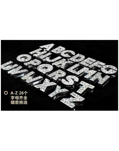 Set Abecedario 26 letras.Aleación de cobre.Color plateado 16 milímetros 8x2 mm perforación 1 Set