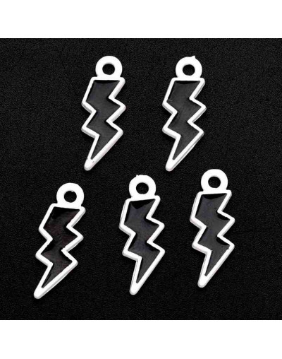 Rayo. Aleación de cobre y esmalte. 27x7 milímetros. 1,80 mm perforación. 4 unidades