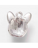 Perros. Aleación de cobre y esmalte. 15x14 milímetros. 2 mm perforación. 4 unidades Perros. Aleación de cobre y esmalte. 15x14 milímetros. 2 mm perforación. 4 unidades