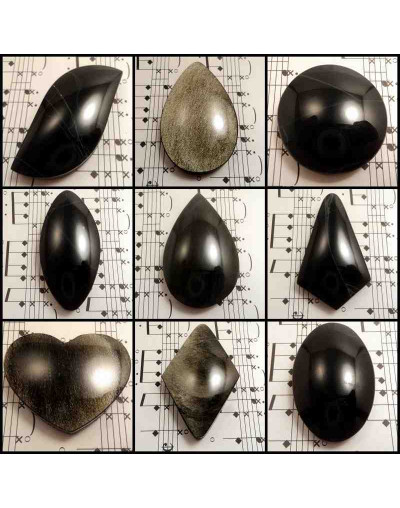 Obsidiana México. Piedra Ranurada. Dije grande.