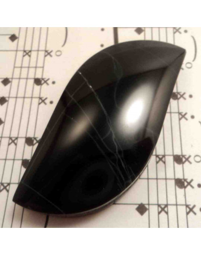 Obsidiana México. Piedra Ranurada. Dije grande.