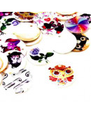 Figuras varias. Shell. 35 mm. 1 mm perforación. 3 unidades Figuras varias. Shell. 35 mm. 1 mm perforación. 3 unidades