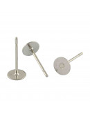 Pin para aretes con mariposa. Acero inoxidable. Color plateado. Pin 12x8 mm. 40 unidades. Pin para aretes con mariposa. Acero inoxidable. Color plateado. Pin 12x8 mm. 40 unidades.