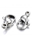 Cierre lobster Acero Color plata 10 mm largo 5 unidades