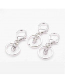 Accesorio para llaveros. Aleación de cobre. Color platino. 68x30 milímetros. 2 unidades. Accesorio para llaveros. Aleación de cobre. Color platino. 68x30 milímetros. 2 unidades.