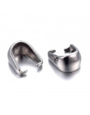 Cierre para dijes Acero inoxidable 7x6x4 milímetros. 10 unidades