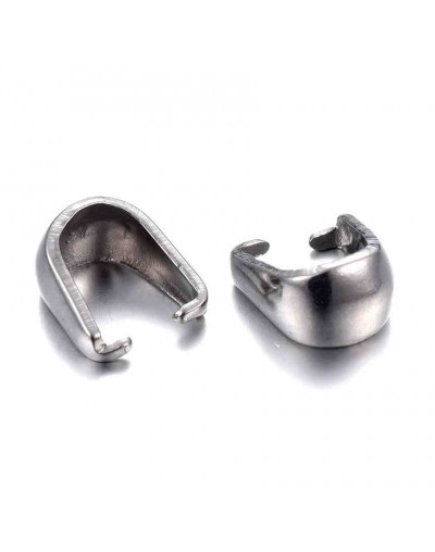 Cierre para dijes Acero inoxidable 7x6x4 milímetros. 10 unidades