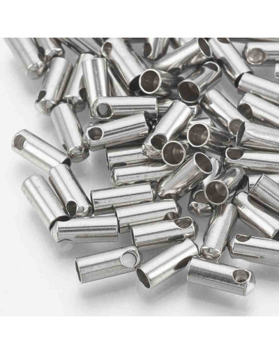 Terminales Acero Color plateado 8X3.5 milímetros 3 mm diámetro Interior 10 unidades