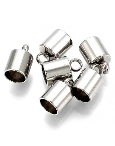 Terminales Acero Color plateado 10x6 milímetros 5 mm diámetro Interior 10 unidades