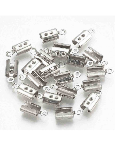 Terminales Acero 10x4.5x3 mm 1 mm agujero 20 unidades