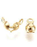 Tapa nudos. Acero inoxidable. Color dorado. 8x4 milímetros. 1.5 mm agujero 10 uds Tapa nudos. Acero inoxidable. Color dorado. 8x4 milímetros. 1.5 mm agujero 10 uds