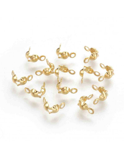 Tapa nudos. Acero inoxidable. Color dorado. 8x4 milímetros. 1.5 mm agujero 10 uds Tapa nudos. Acero inoxidable. Color dorado. 8x4 milímetros. 1.5 mm agujero 10 uds