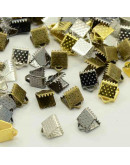 Terminales Colores mixtos: plateado, dorado, cobre y bronce 6x6x5 milímetros 40 unidades