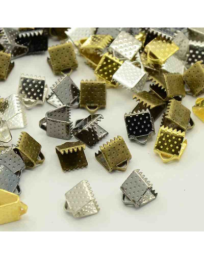 Terminales Colores mixtos: plateado, dorado, cobre y bronce 6x6x5 milímetros 40 unidades