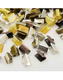 Terminales Colores mixtos: plateado, dorado, cobre y bronce 10X7X5 milímetros 40 unidades