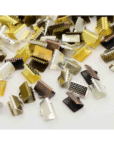 Terminales Colores mixtos: plateado, dorado, cobre y bronce 10X7X5 milímetros 40 unidades