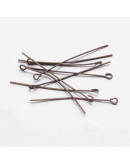 Pin con agujero Color bronce antiguo 4 centímetros largo 0,7 mm grosor 50 unidades aprox. 12 gramos Pin con agujero Color bronce antiguo 4 centímetros largo 0,7 mm grosor 50 unidades aprox. 12 gramos