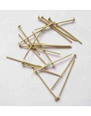 Pin con cabeza Color bronce antiguo 3 centímetros largo 0,7 mm grosor 100 unidades aprox. 14 gramos Pin con cabeza Color bronce antiguo 3 centímetros largo 0,7 mm grosor 100 unidades aprox. 14 gramos