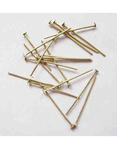 Pin con cabeza Color bronce antiguo 3 centímetros largo 0,7 mm grosor 100 unidades aprox. 14 gramos